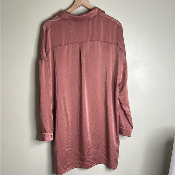 Blue Blush Button-Up Dress Women Size Large - Picture 6 of 6